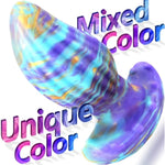 Anal Plug Butt Plug With Safe T-Shaped Base Mixed-Color Silicone Prostate Massager Dilator Sex Toy For Women Men Masturbation (L)