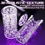 Male Masturbator Adult Sex Toys - Automatic Stroker With 9 Thrusting & Rotating Sex Machine,3D Realistic Transparent Textured Blowjob Machine For Man,Masturbation Cup Mens Pocket Pussy Sex Toy For Men