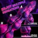 9.6" Huge Fantasy Horse Monster Dildo, 3 Big Knots Large Silicone Thick Dragon Anal Dildo With Suction Cup, Prostate Massage Giant Dog Knotted Adult Sex Toys For Men Women Gay