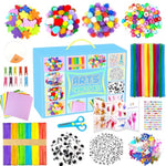 2000 Pcs Arts & Crafts Supplies Kit for Kids with Pipe Cleaners & Craft Storage Box