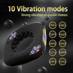 Penis Ring Vibrator Sex Toys for Men, Silicone Cock Ring Adult Toys, 10 Vibrations with Heating Penis Ring Male Sex Toys, Cock Ring Vibrator Couples Sex Toys