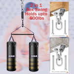 Sex Swing Bdsm Sex Toys Bondage Slave Hanging Sex Slings With Sturdy Iron Frame And Soft Adjustable Straps, 530Lbs Capacity Hanging Handcuffs Leg Restraints Intimate Bedroom Sex Toys For Couple
