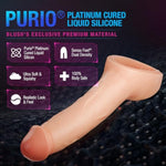 Blush Performance Plus Thrive 8.75” Penis Extender Sleeve W/Ball Strap - Adds 2.5” Length & 1.75” Girth - Dual Density Liquid Silicone, Body-Safe - Ultra Realistic Cock Sheath Toy For Men - (Beige)