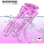 6.9In Realistic Double-Headed Dildo Sex Toys For Women& Men Lifelike Lover Luxe Anal Butt Plug With Strong Suction Cup - Vaginal G-Spot Play Flexible For Women Lesbian Couples - Purple