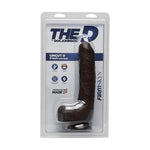 The D - Uncut D - 9 Inch With Balls - Firmskyn - 8.75" Long And 1.75" Wide - Suction Cup Base - O-Ring Harness Compatible Dildo - For Adults Only, Chocolate