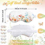 6 Pack Plush Sleep Mask Set Cute Eye Mask, Flowers, Colorful
