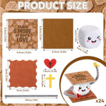 24 Pack 3D S'More Religious Craft Kit for VBS, Sunday School, and Church Crafts