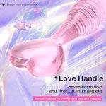 Heart Vortex Anal Plug Glass Crystal Butt Plug For Advanced & Beginner?Sex Toys Anal Trainer For Women Men Couples