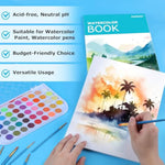 9x12 Watercolor Paper Pad, 140lb/300gsm Teal Watercolor Sketch Book