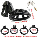 Super Small Penis Ring Sissy Chastity Cage,Locked In Male Chastity Device With 4 Base Ring (S-Mini, Black)