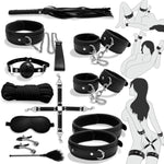 Bdsm Kit Sex Restraints, 11 Pcs Bondage Set Couple Sex Toy With Adjustable Ankle Thigh Cuffs Handcuffs, Thick Leather Material Bdsm Toys For Couples Kinky