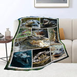 Crocodile Blanket Alligator Animal Throw Blankets Gifts For Girls Boys Kids Crocodile Lover Soft Cozy Fleece Plush For Couch Sofa Bed 50"X40"