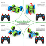 Remote Control Car For Kids, 360Β° Rotating Double-Sided Rc Car With Led Headlights, 4Wd 2.4Ghz Electric Rechargeable Toy Vehicle For Boys And Girls, Perfect Birthday