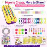 Friendship Bracelet Making Kit for Girls Ages 7-11, DIY String Maker Set