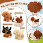 5 Pcs Dogs Stuffed Animals Set 4 Party Favors Small Plush Dog Toys With Soft Puppy House Adopt A Pet Gifts For Kids Adults Christmas Puppy Theme Birthday Supplies Decoration