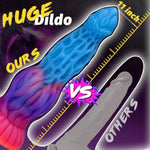 11” Thrusting Dildo Sex Toys Fantasy Dog Dildo, Huge Monster Dildos G-Spot Vibrator With Thrusting, Vibrating, Silicone Thick Knot Dildos With Strong Suction Cup, Anal Toys For Men Women Couple Game