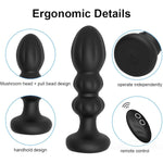 Sex Toy Vibrating Anal Plug – Sex Toy For Men & Women-Remote Control Prostate Massager & Butt Plug Vibrator, 10 Vibration Modes, Powerful P-Spot & G-Spot Anal, Hands-Free Handhold Design