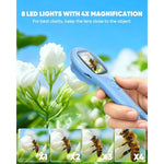 Microscope For Kids - Mini Pocket Handheld Microscope For Toddlers-Stem Educational Science Kit Toys For Christmas Birthday Gifts Toys For 5 6 7 8 9 10 11 12 Year Old Girls
