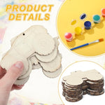24 Sets Color Your Own Wooden Race Car Craft Kit with Paint & Rope