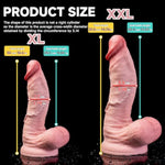 Realistic Silicone Suction Cup Dildo For Hands-Free Play & G-Spot Stimulation - Body Safe Adult Sex Toy For Couples Men Women - Vivid Thrill