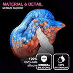 Fantasy Orange Monster Sex Grinder Female Masturbation Adult Sex Toy, Reusable Waterproof Sit And Ride Female Soft Silicone Liquid Grinding Massager (N-Sj5105)