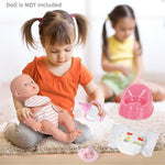 Realistic Baby Doll Accessories Set Toys For 12 Inch Dolls Includes Doll Potty, Bib,Pacifier,Diaper And Feeding Bottle Perfect For Kids, Toddlers, And Girls
