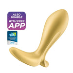 Intensity Plug Vibrator Sex Toy | Adult Toys For Women | Butt Plug In Vibrator | Vibrating Sexual Pleasure Device | Stimulation Vibrators | Unisex Sextoy (Gold)