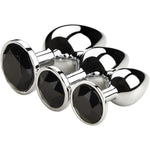 3Pcs Anal Plug Set Stainless Steel Waterproof Expanding Butt Plugs Toys Trainer Kit Adult Sex Toys For Men Women Black