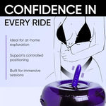 Lynx Inflatable Riding Seat Vibrating Dildo Purple, Inflatable Vibrating Seat with Multi Speed Vibration and Remote Control