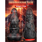 3" Diameter Huge Monster Anal Dildo,10.5 Inch Big Black Dildo With Balls,Extra Large Liquid Silicone Dildos With Suction Cup For Hand-Free Anal Play?Huge Thick Animal Sex Toy For Advanced Player