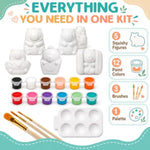 Capybara Squishy Kit, 5-Pack DIY Paint Your Own Squeeze Toys Birthday Gifts for Kids