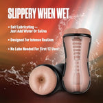 Blush Coverboy Cowboy 7.5" Self-Lubricating Masturbator - Realistic Pocket Butt Stroker For Men - Ribbed & Textured Anal Sleeve, Soft Flesh-Like Feel, Suction Control W/Squeezable Canister - (Beige)