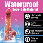 Adult Toys Sex Toys Realistic Dildo For Women And Couple Sliding Skin Foreskin Realistic Testicles Anal Vaginal Stimulation Strapon High Grade Silicone 8.46"