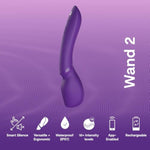 Wand 2 Vibrating Personal Massager & Pjur Aqua Water Based Personal Lubricant 3.4 Fl Oz - Couples Sex Toys Bundle