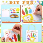 36 Set Five-Finger Prayer Bible Craft Kit with Handprint Stickers