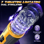 Male Sex Toys For Men - Upgraded Male Masturbator Stroker With 7 Rotating & Thrusting & Vibrating & Licking, Anti-Slip Adult Toys With Lcd Display One-Click Burst Penis Pump Sex Toy For Men