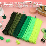 600 PCS Green Chenille Stems Craft Supplies Bulk