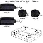 Bed Bondaged Restraints Sex Kit For Couples For Under Bed Bonage Kits Straps For Adult Play Queen Bed Ankles And Wrists Bar Sex Handcuffs Bedroom Blindfolds Bondage Cuffs Toys Women Sweatshirt