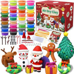 36 Color Christmas Air Dry Clay Kit for Kids with Accessories & Modeling Supplies