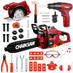 Kids Tool Set 36 Pcs With Toy Chainsaw Electronic Toy Drill With Sound And Light, Pretend Play Kids Tool Box Construction Toy, Great Toy Tool Set For Toddlers Boys Girls Ages 3+