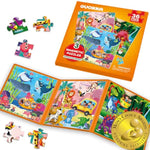 Magnetic Puzzles For Kids Ages 4-6 - 36 Pieces Sudoku Toddler Puzzles Ages 2-4 - Travel Games For Kids Ages 3-5 - Animal Jungle Sea Toddler Travel Toys - Car Airplane Road Trip Games