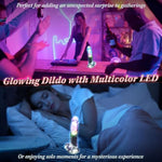 7 Inch Clear Glowing Dildo Vibrator With Suction Cup, Adult Sex Toy For Women With 10 Vibrating Modes, Remote Control, Realistic Dildos Vibrators For Men, Gay Sex Toys For G-Spot Anal Vagina