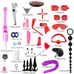 Boxifa Bdsm Restraints Sex Toys 32 Pcs Bondage Restraints Kits Crops Anal Plug Set Butt Plug Anal Plug Sex Toys Vibrator Anal Dildo Bdsm Toy Kit For Women And Men