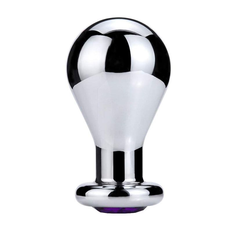 Stainless Steel Big Anal Plug Bulb Shape Jewelry Butt Plug Trainer Set Anal Massager Sex Toy For Men Women Prostate Massage(L)