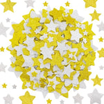 300 Pcs Silver & Gold Glitter Foam Star Stickers, Self-Adhesive Craft Supplies