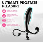 Sex Toys - Anal Adventures Prostate Stimulator - 5Inch Smooth Curved Plug For Enhanced Orgasm & P-Spot Stimulation - Comfortable & Body-Safe - Hands-Free - Men, Women & Couples - Black