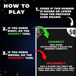 Christmas Card Game More Vs Less - Family Games | Christmas Stocking Filler Games | Xmas Gift Ideas, Secret Santa Gifts | Holiday Party Games | Cards Games For Adults Parties | Age 15+