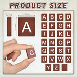 300 Pcs Maroon Wooden Letter Tiles A-Z for Crafts, Spelling Games & Decor