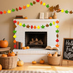 200Pcs Felt Fall Leaves Stickers for Crafts and Decorations