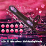 Couples Male Adult Sex Toys - Double Penetration Dildo, Vibrating Anal Plug With Cock Rings, Strap On Butt Plug Penis Vibrator, Mens Kinky Sex Toy For Couple Men Erection Sex, Anal Play Sex Game
